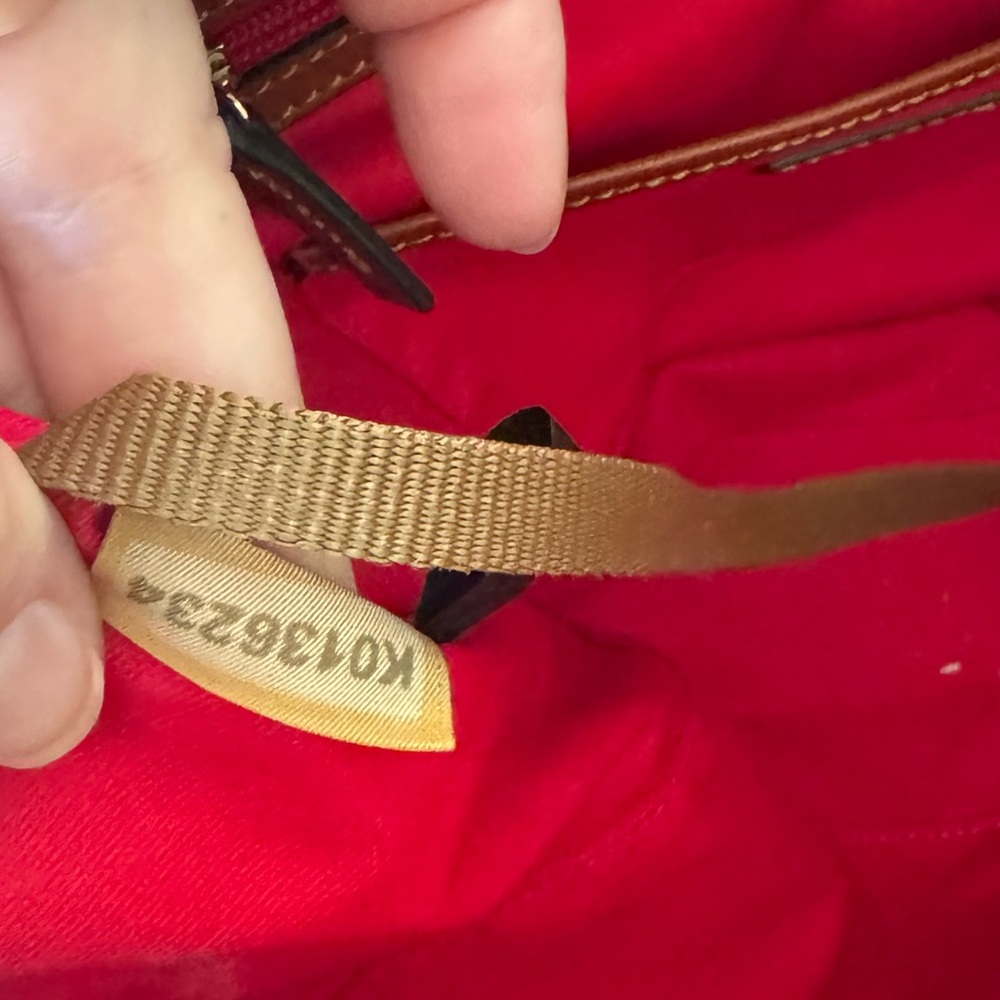 Dooney & Bourke Layla maroon Tote Double Leather Handle Tote Shoulder Bag - Picture 12 of 12